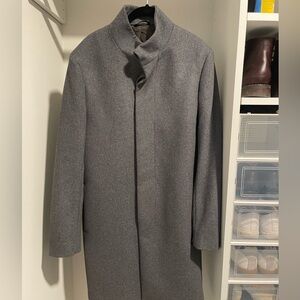 Men’s Mango Wool Coat Gray Medium
